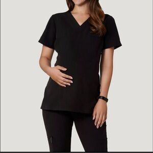 Mandala Maternity Scrub Top - Vneck, one pocket